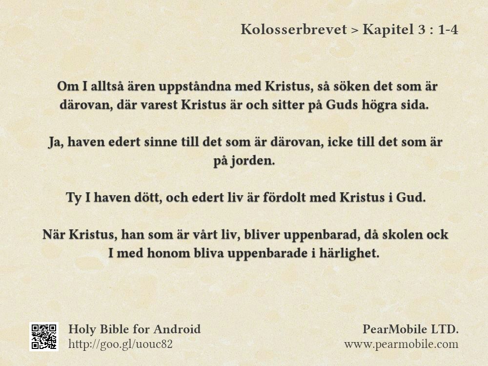Kolosserbrevet, Kapitel 3:1-4